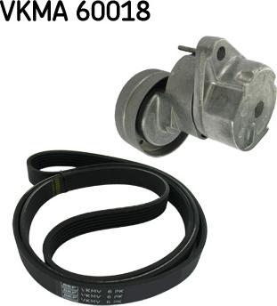 SKF VKMA 60018 - V formos rumbuotas diržas, komplektas xparts.lv