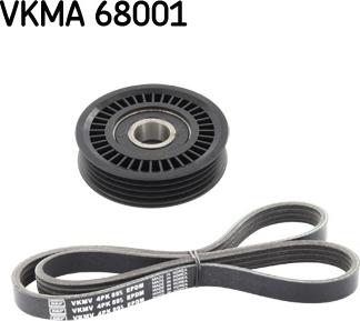 SKF VKMA 68001 - V formos rumbuotas diržas, komplektas xparts.lv