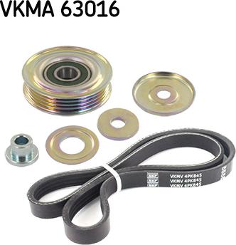 SKF VKMA 63016 - V formos rumbuotas diržas, komplektas xparts.lv