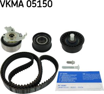 SKF VKMA 05150 - Paskirstymo diržo komplektas xparts.lv