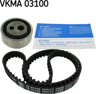 SKF VKMA 03100 - Paskirstymo diržo komplektas xparts.lv