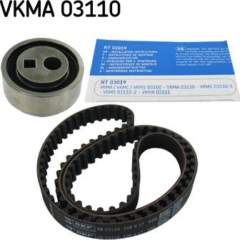 SKF VKMA 03110 - Paskirstymo diržo komplektas xparts.lv