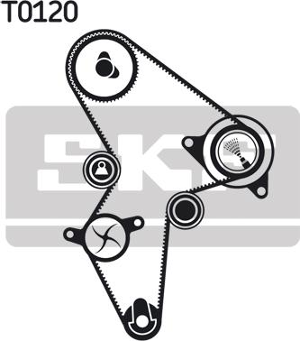 SKF VKMC 03121 - Water Pump & Timing Belt Set xparts.lv