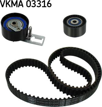 SKF VKMA 03316 - Paskirstymo diržo komplektas xparts.lv