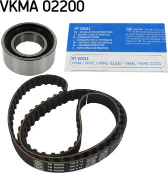 SKF VKMA 02200 - Paskirstymo diržo komplektas xparts.lv