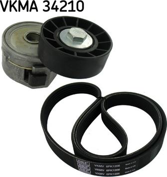 SKF VKMA 34210 - Поликлиновый ременный комплект xparts.lv