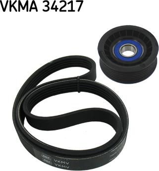 SKF VKMA 34217 - V formos rumbuotas diržas, komplektas xparts.lv
