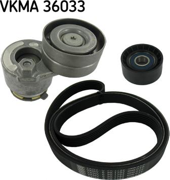 SKF VKMA 36033 - Ķīļrievu siksnu komplekts xparts.lv