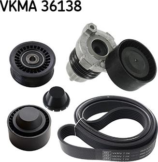 SKF VKMA 36138 - Ķīļrievu siksnu komplekts xparts.lv