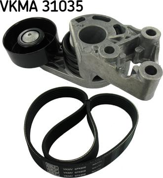 SKF VKMA 31035 - V formos rumbuotas diržas, komplektas xparts.lv