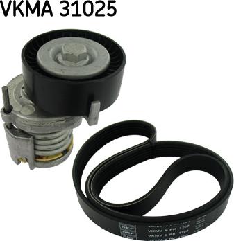 SKF VKMA 31025 - V formos rumbuotas diržas, komplektas xparts.lv