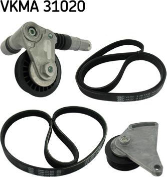 SKF VKMA 31020 - Поликлиновый ременный комплект xparts.lv