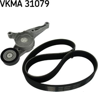 SKF VKMA 31079 - V formos rumbuotas diržas, komplektas xparts.lv