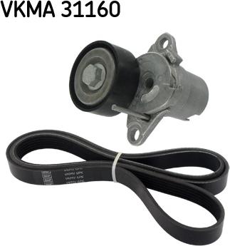 SKF VKMA 31160 - Ķīļrievu siksnu komplekts xparts.lv