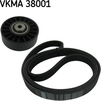 SKF VKMA38001 - V formos rumbuotas diržas, komplektas xparts.lv