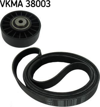 SKF VKMA 38003 - V formos rumbuotas diržas, komplektas xparts.lv