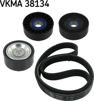 SKF VKMA 38134 - V-Ribbed Belt Set xparts.lv