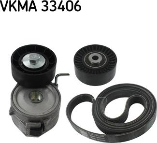SKF VKMA 33406 - V-Ribbed Belt Set xparts.lv