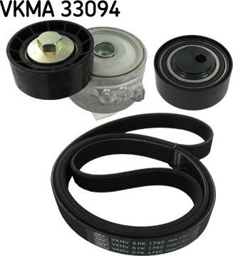 SKF VKMA 33094 - V-Ribbed Belt Set xparts.lv