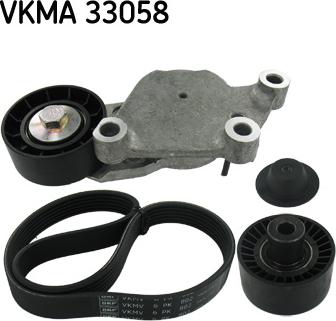 SKF VKMA 33058 - Ķīļrievu siksnu komplekts xparts.lv