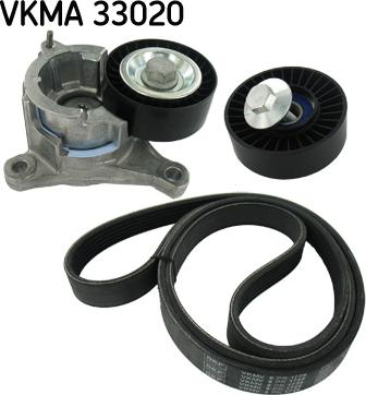 SKF VKMA 33020 - V formos rumbuotas diržas, komplektas xparts.lv