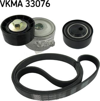SKF VKMA 33076 - V-Ribbed Belt Set xparts.lv