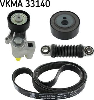 SKF VKMA 33140 - V-Ribbed Belt Set xparts.lv