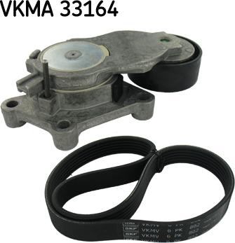 SKF VKMA 33164 - V-Ribbed Belt Set xparts.lv