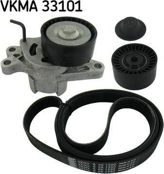 SKF VKMA 33101 - V-Ribbed Belt Set xparts.lv