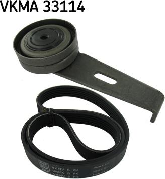 SKF VKMA 33114 - V formos rumbuotas diržas, komplektas xparts.lv