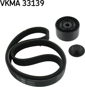 SKF VKMA 33139 - V formos rumbuotas diržas, komplektas xparts.lv