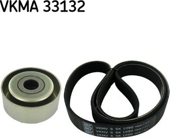 SKF VKMA 33132 - V formos rumbuotas diržas, komplektas xparts.lv