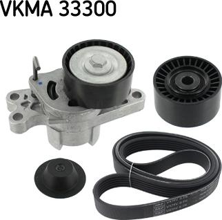 SKF VKMA 33300 - V formos rumbuotas diržas, komplektas xparts.lv