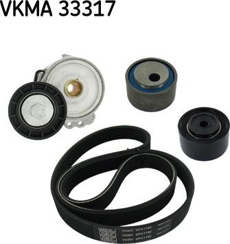 SKF VKMA 33317 - V-Ribbed Belt Set xparts.lv