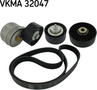 SKF VKMA 32047 - V formos rumbuotas diržas, komplektas xparts.lv