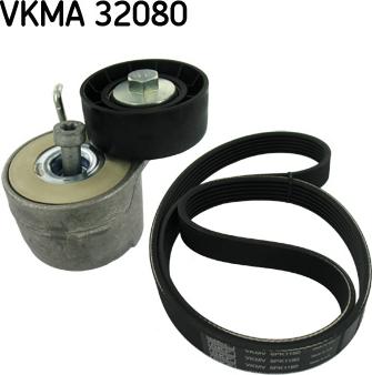 SKF VKMA 32080 - V formos rumbuotas diržas, komplektas xparts.lv