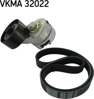 SKF VKMA 32022 - V formos rumbuotas diržas, komplektas xparts.lv