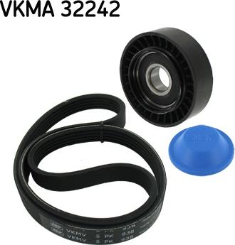 SKF VKMA 32242 - V formos rumbuotas diržas, komplektas xparts.lv