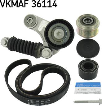 SKF VKMAF 36114 - Ķīļrievu siksnu komplekts xparts.lv