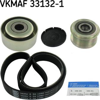 SKF VKMAF 33132-1 - V-Ribbed Belt Set xparts.lv
