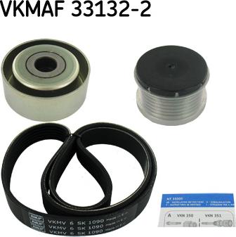 SKF VKMAF 33132-2 - V-Ribbed Belt Set xparts.lv