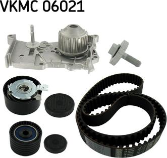 SKF VKMC 06021 - Водяной насос + комплект зубчатого ремня xparts.lv