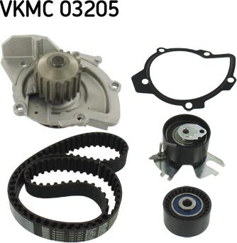 SKF VKMC 03205 - Vandens siurblio ir paskirstymo diržo komplektas xparts.lv