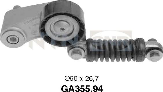 SNR GA355.94 - Deflection / Guide Pulley, v-ribbed belt xparts.lv