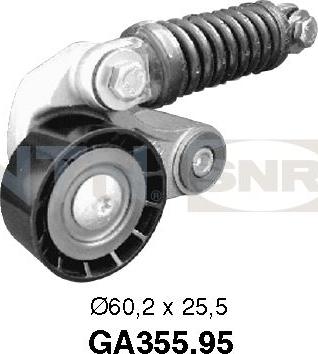 SNR GA355.95 - Deflection / Guide Pulley, v-ribbed belt xparts.lv