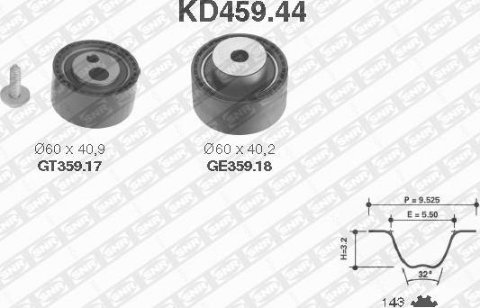 SNR KD459.44 - Timing Belt Set xparts.lv