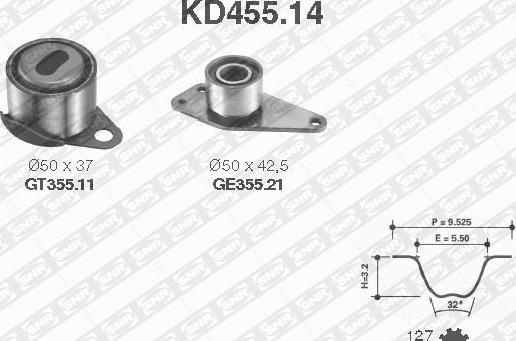SNR KD455.14 - Timing Belt Set xparts.lv