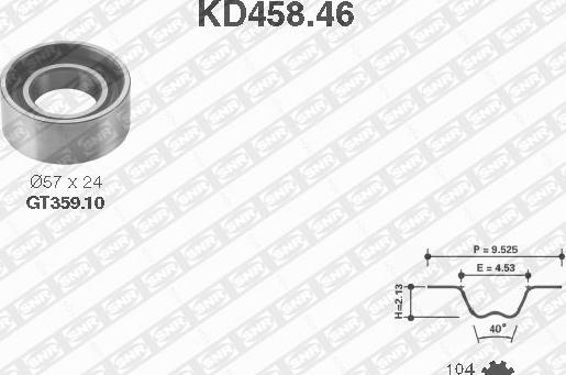 SNR KD458.46 - Zobsiksnas komplekts xparts.lv