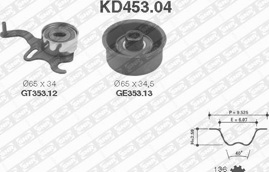 SNR KD453.04 - Timing Belt Set xparts.lv