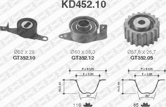 SNR KD452.10 - Timing Belt Set xparts.lv